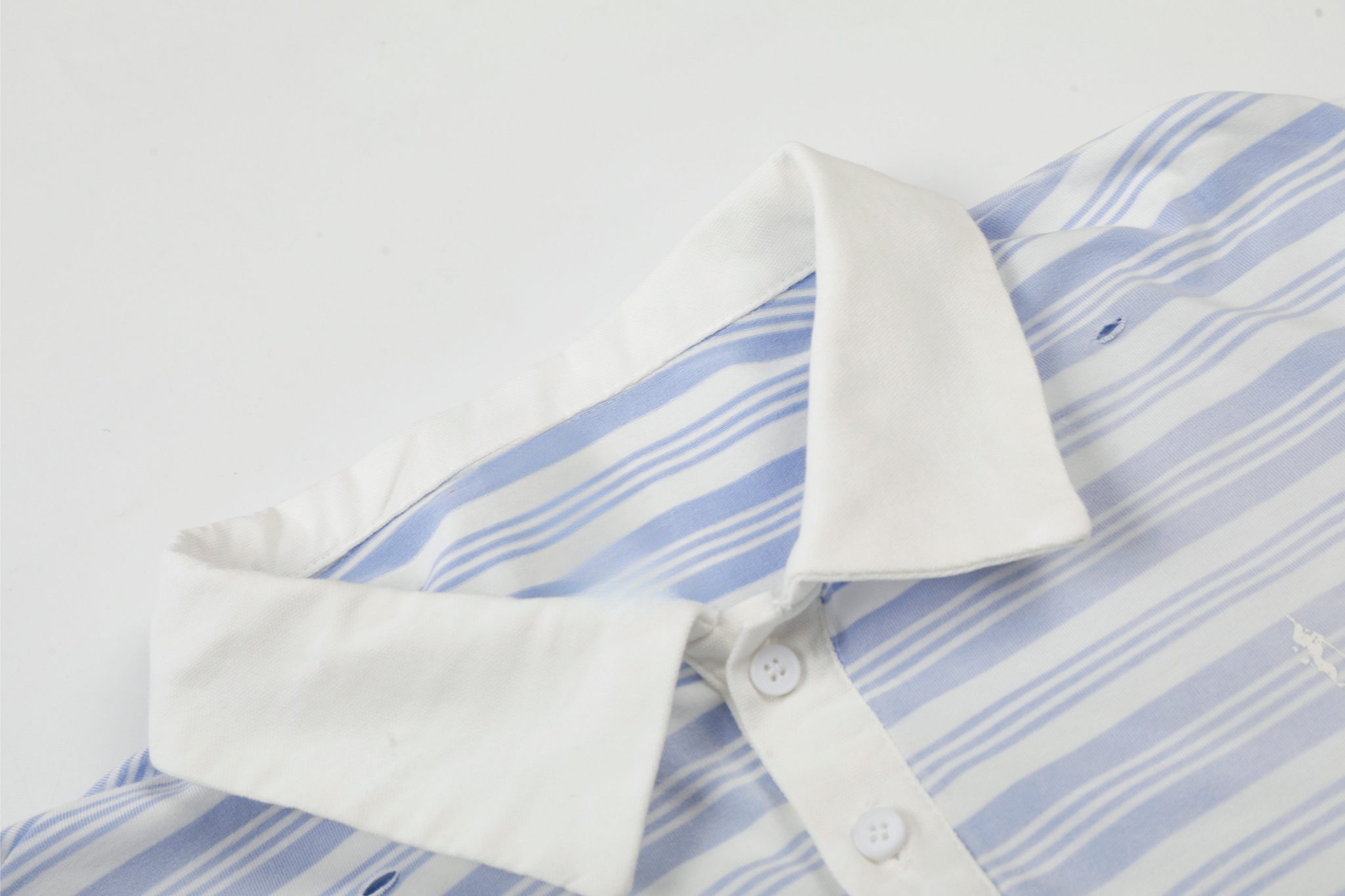 Men's Striped Long Sleeve Polo Shirt | Relaxed Fit Cotton