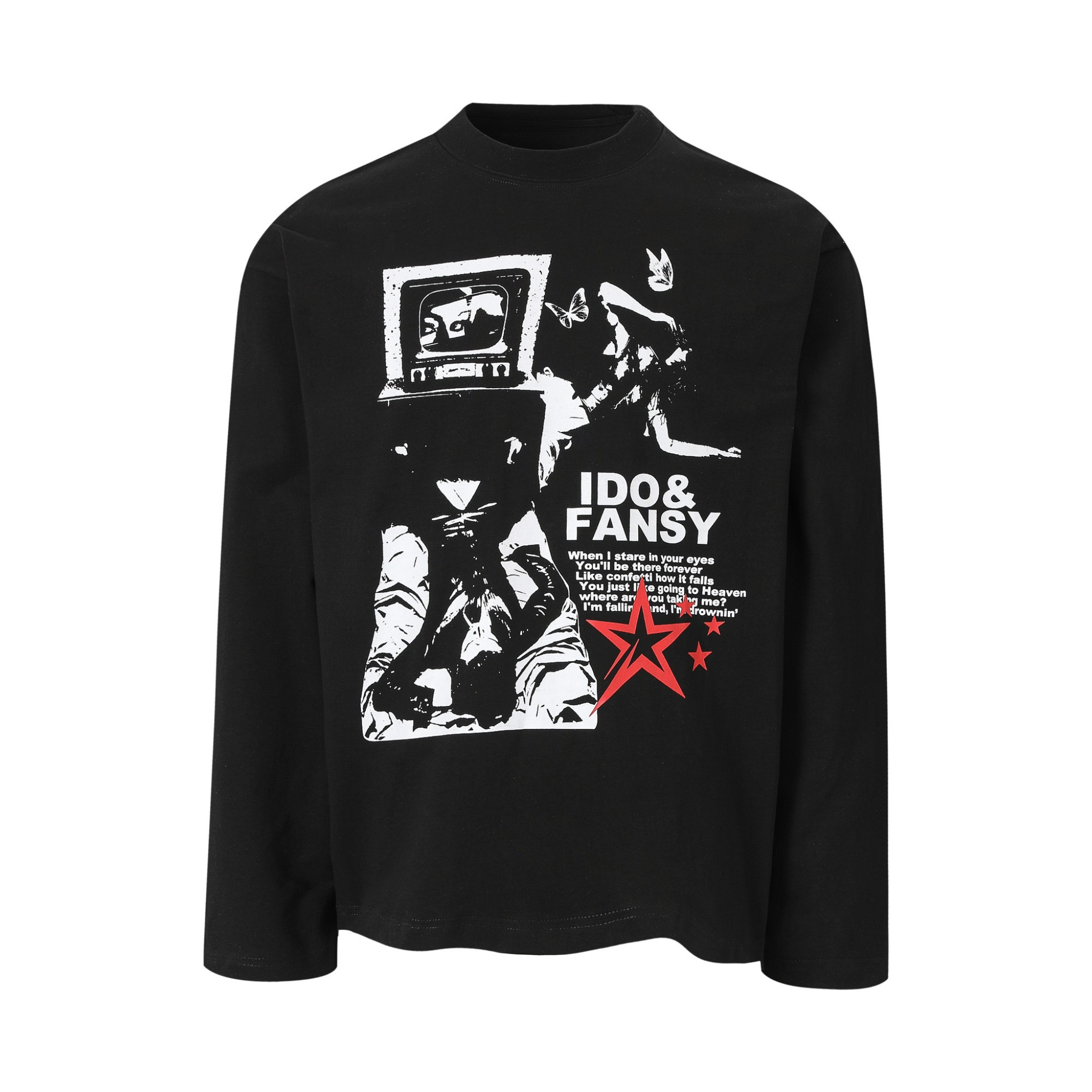 IDO& FANSY Graphic Collage Long-Sleeve Tee | Streetwear