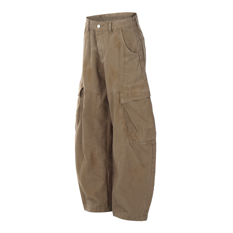 Oversized Wide-Leg Cargo Pants | Sculpted Utility Streetwear