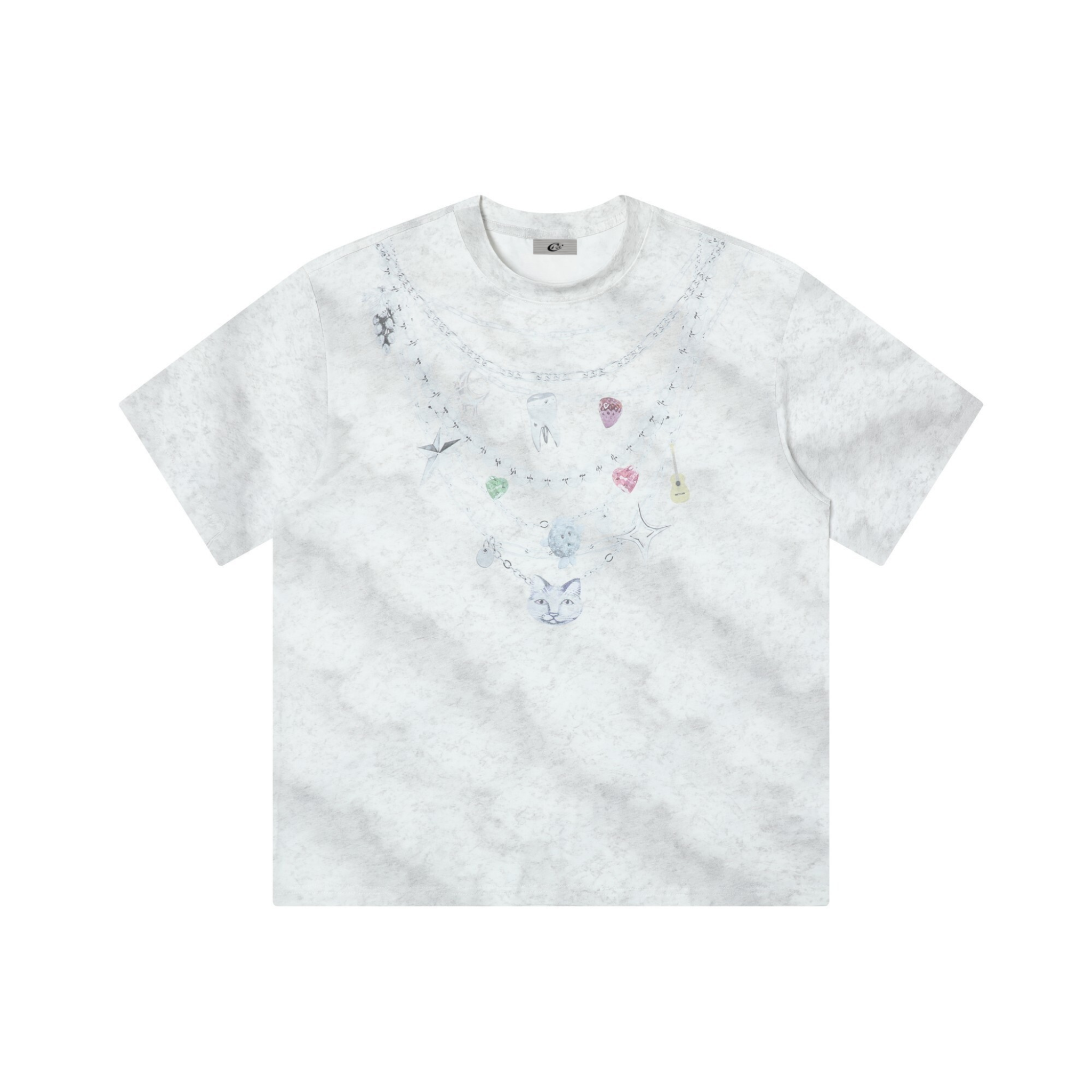 Omirad Charm Necklace Graphic Tee | Tie-Dye Street Style