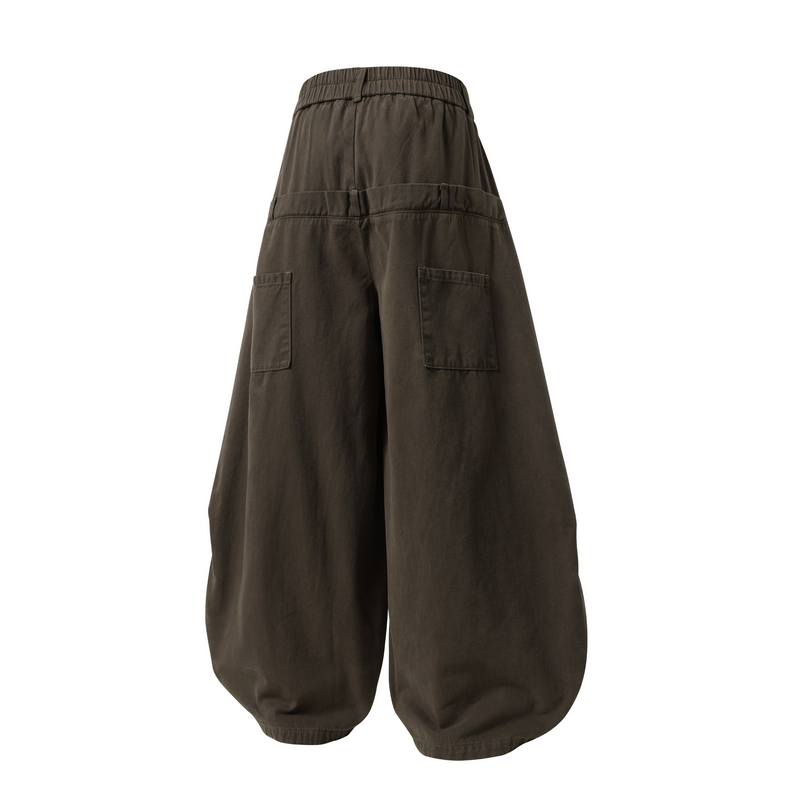 Omirad Classic Barrel Pants | Wide Leg Cotton Trousers