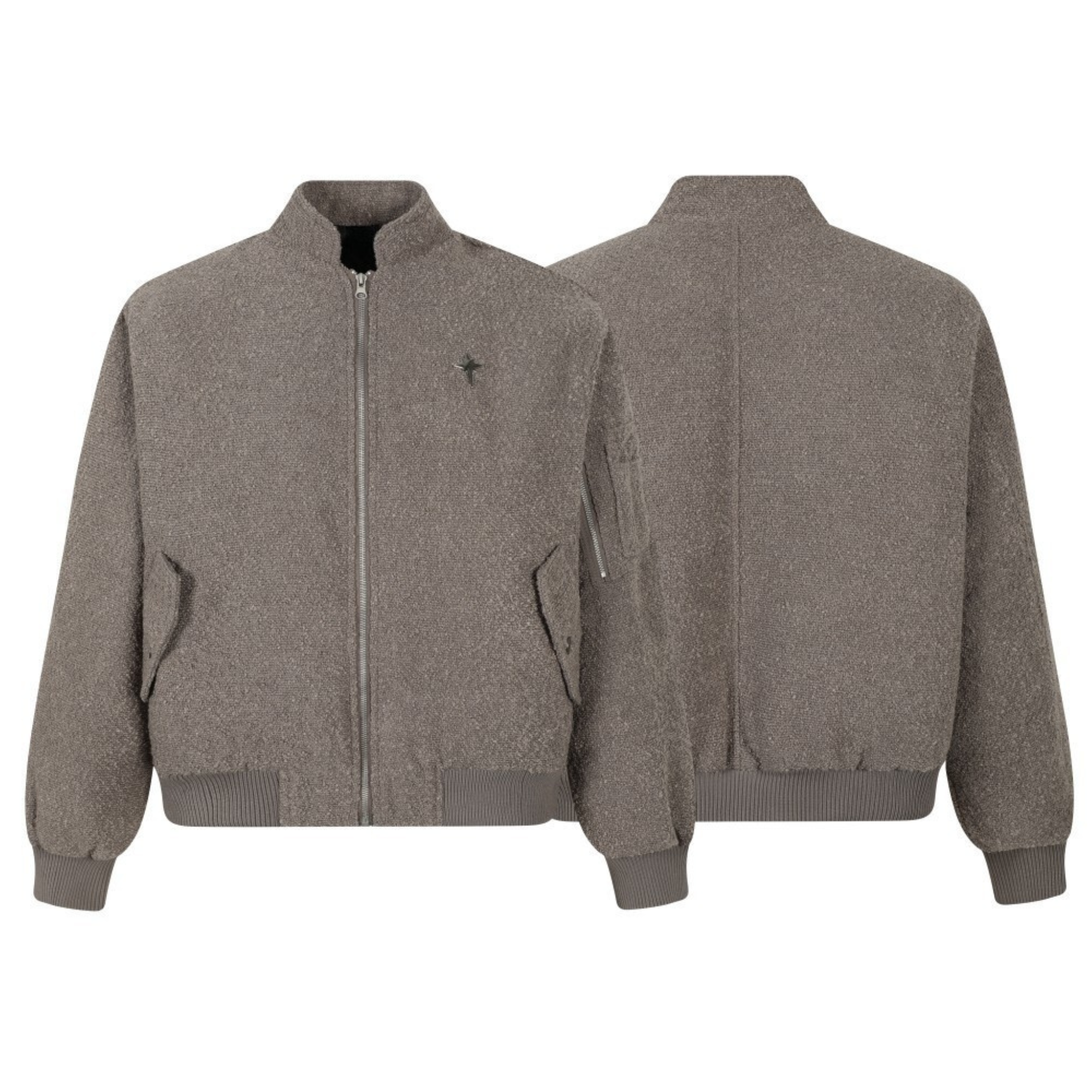 Omirad Textured Star Bomber Jacket | Streetwear Bomber