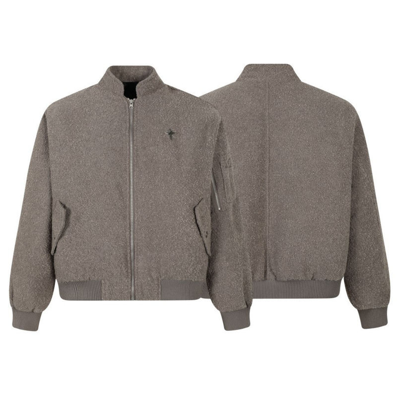 Omirad Textured Star Bomber Jacket | Streetwear Bomber