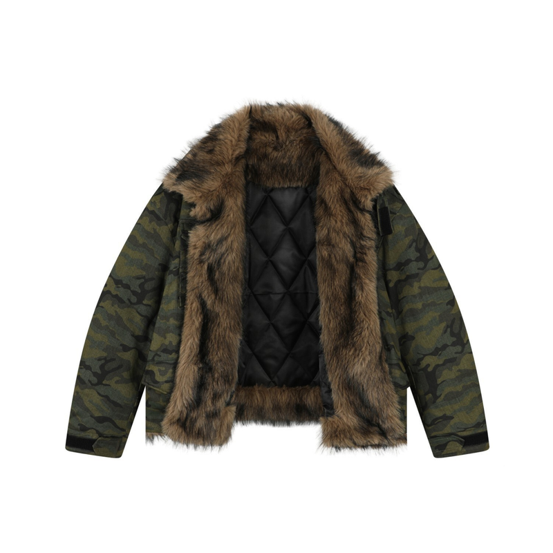 Omirad Camo Fur-Lined Jacket | Military Streetwear