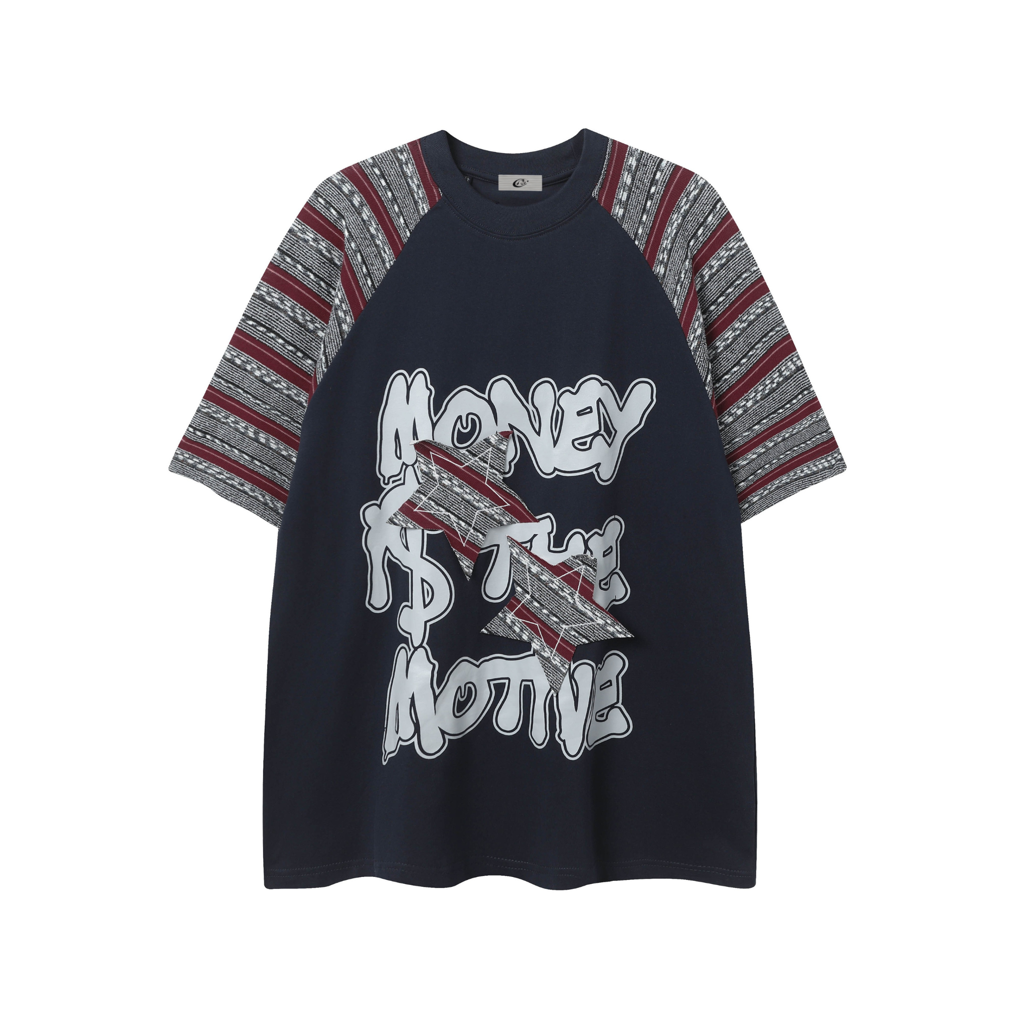 Omirad Money Is The Motive Patchwork Graphic T-Shirt