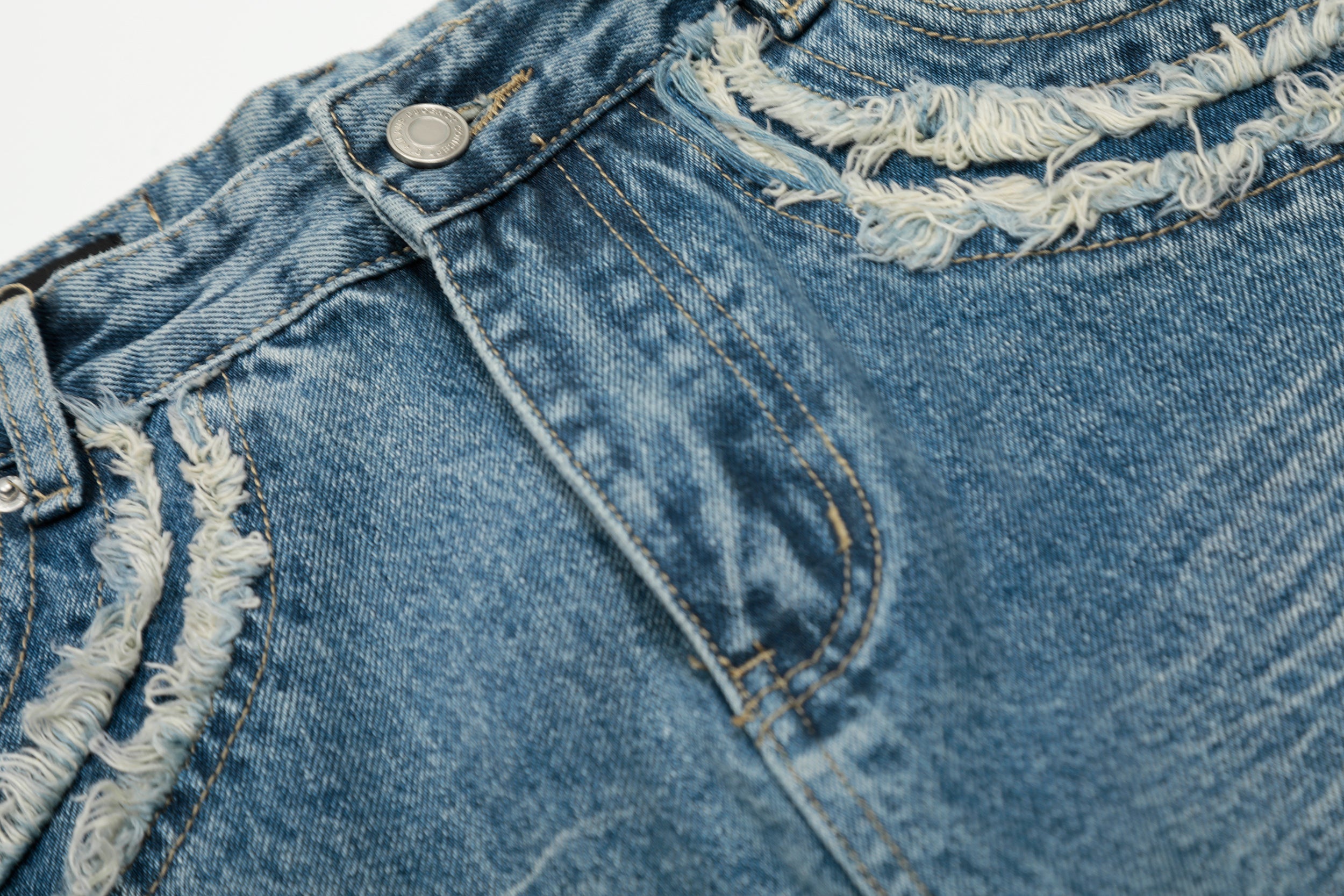 Fringe-Detail Vintage Wide-Leg Jeans | Omirad