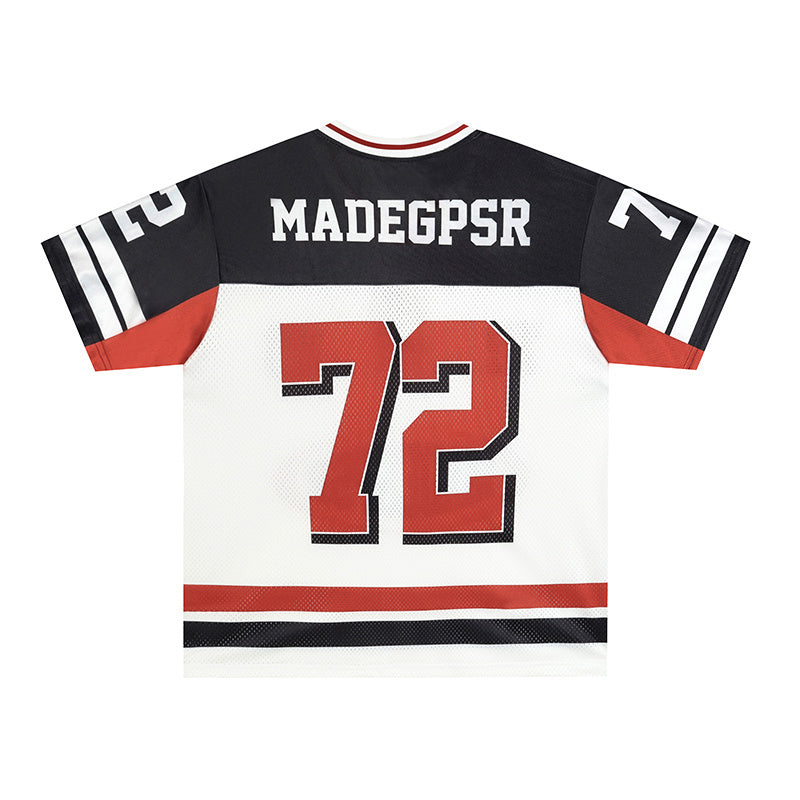 Heritage Block Football Jersey | Streetwear Athletic Mesh Top