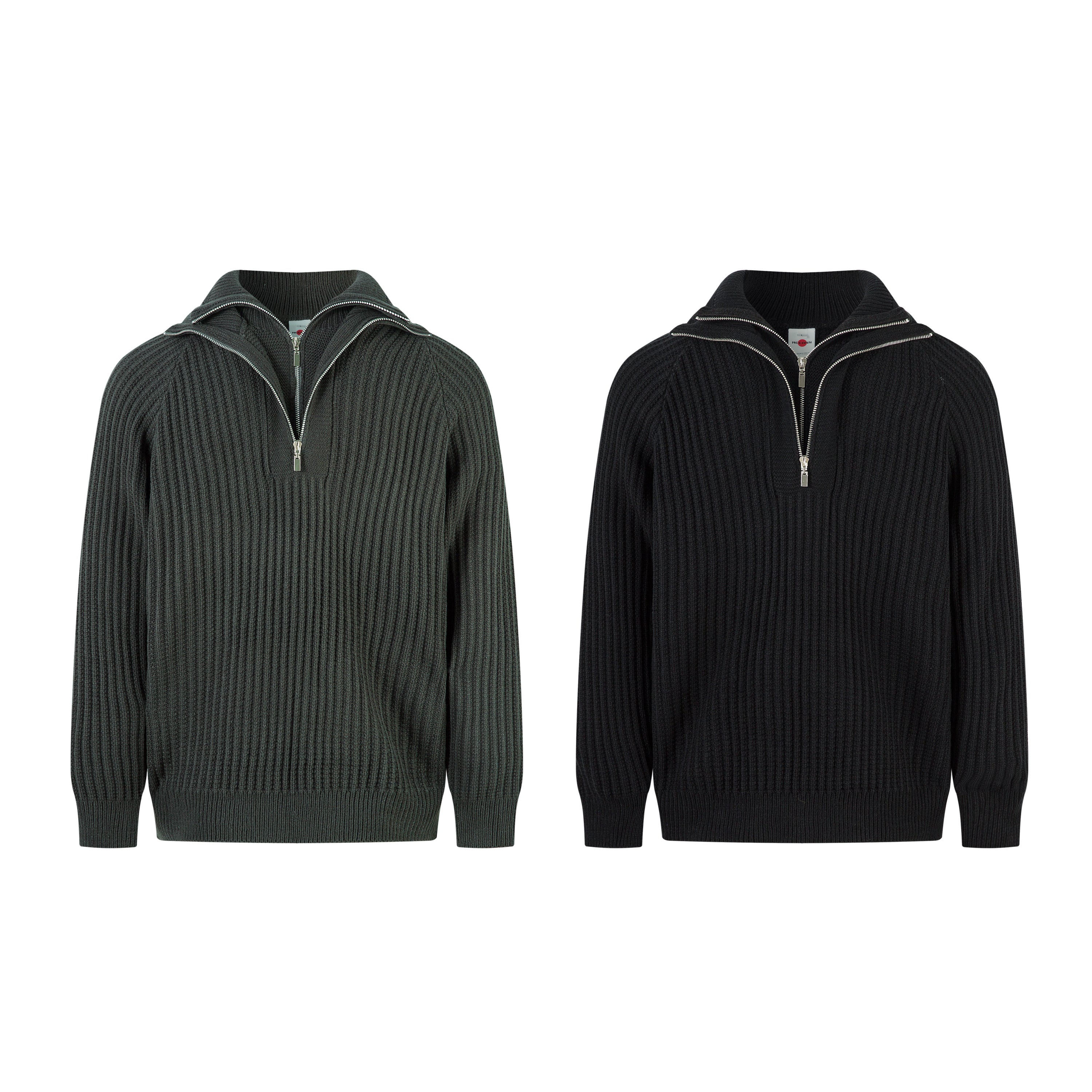 Men's Ribbed Half-Zip Knit Sweater | Clean Streetwear Style