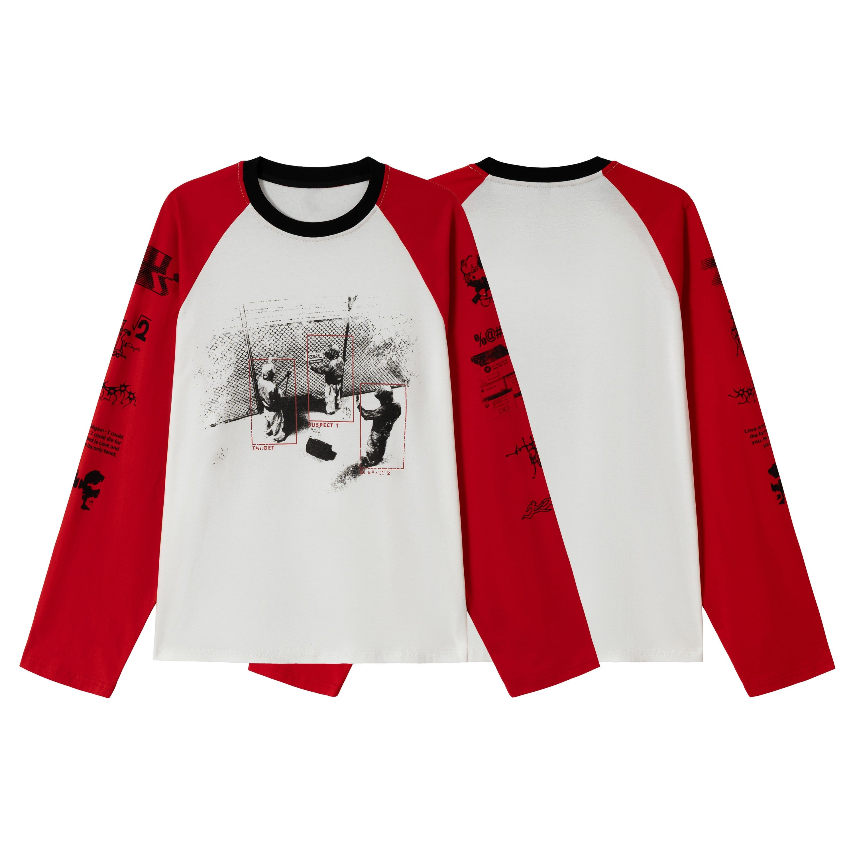 Omirad Graphic Raglan Long-Sleeve T-Shirt | Streetwear