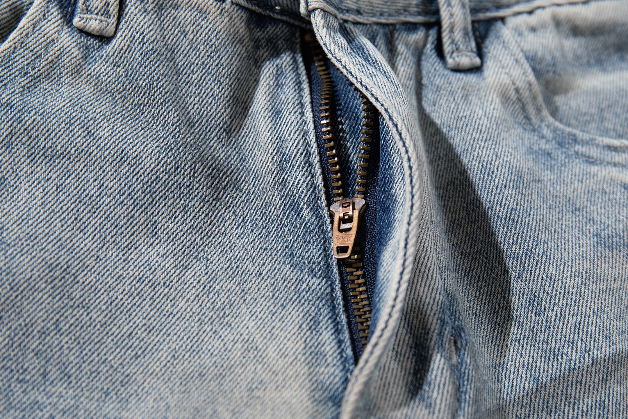 Heavy Whisker Destroyed Wide-Leg Jeans | Distressed Denim