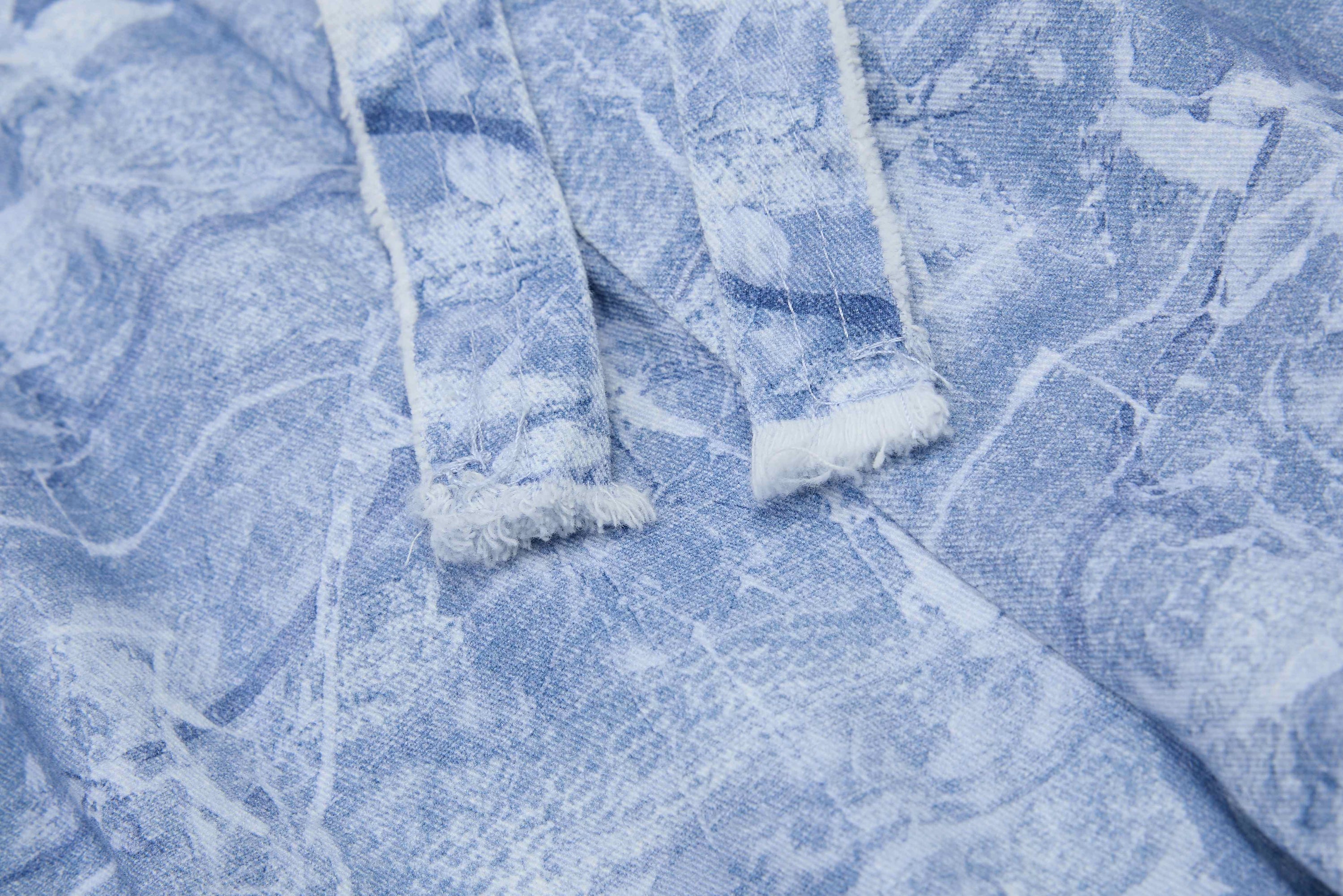 Washed Marble Wide-Leg Baggy Pants | Streetwear Denim