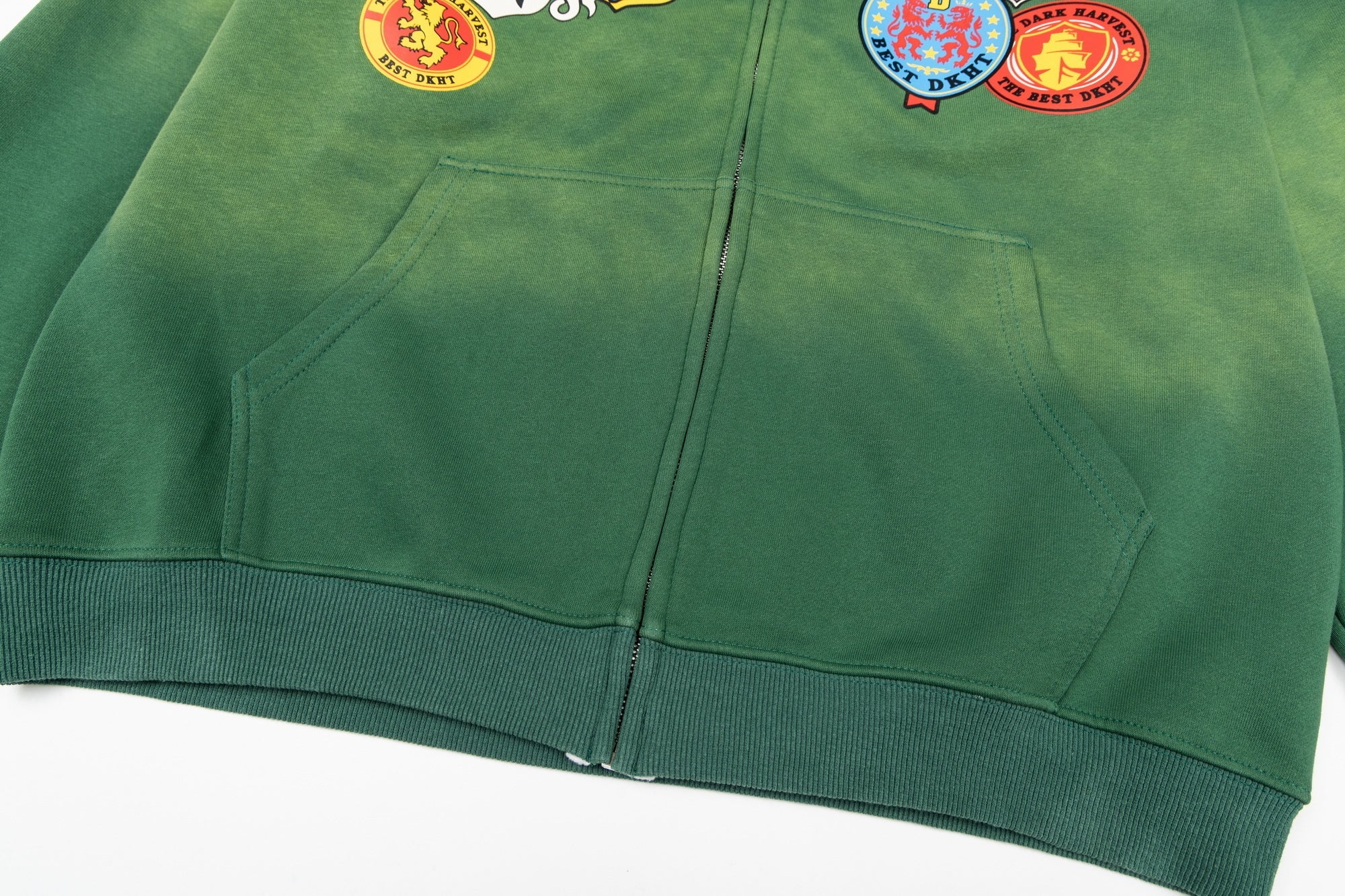 Crest Patch Zip-Up Hoodie | Vintage Collegiate Streetwear