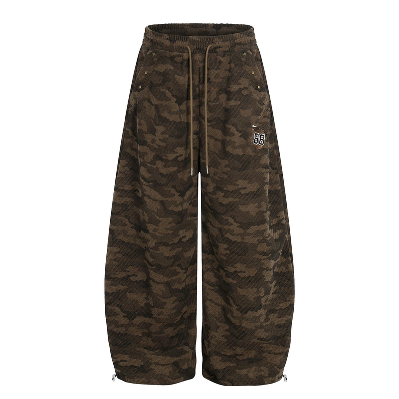Omirad Vintage Camo Wide-Leg Sweatpants | Streetwear Fit