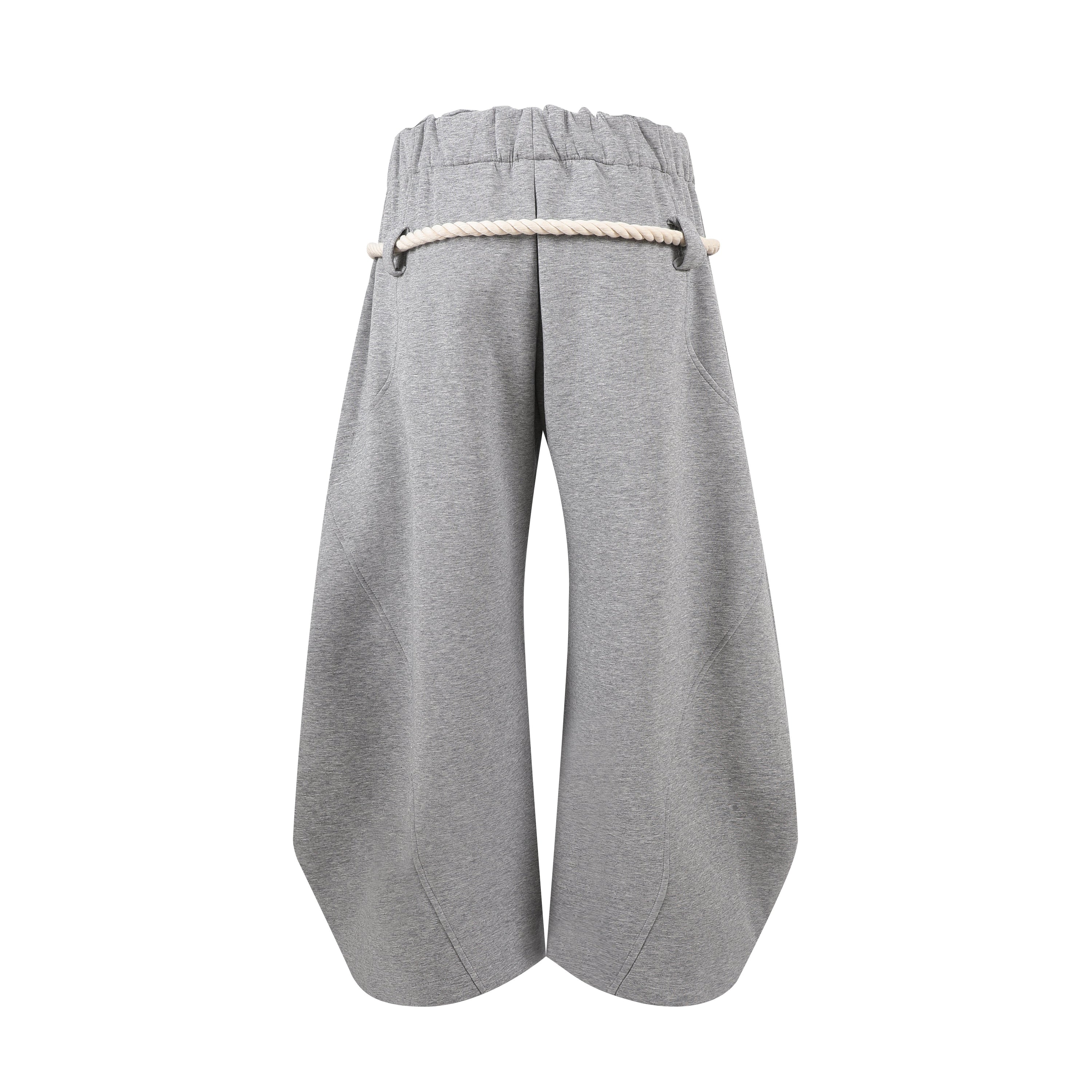 Rope Drawstring Barrel Pants | Wide-Leg Streetwear Trousers