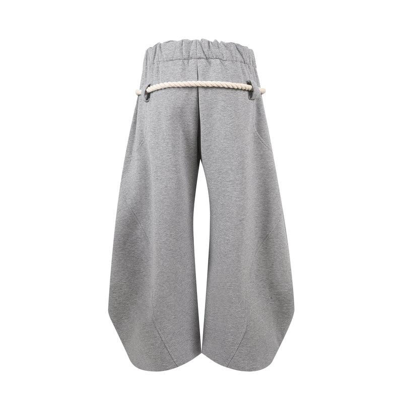 Rope Drawstring Barrel Pants | Wide-Leg Streetwear Trousers