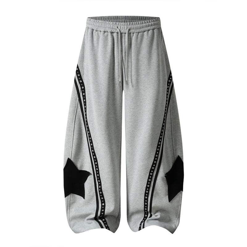 Omirad Star Panel Wide-Leg Track Pants | Streetwear Sweatpants
