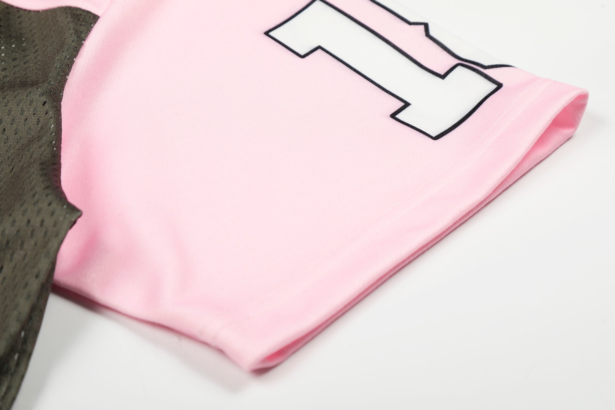 Pink Camo Mesh Football Jersey | Number 18 Streetwear Jersey