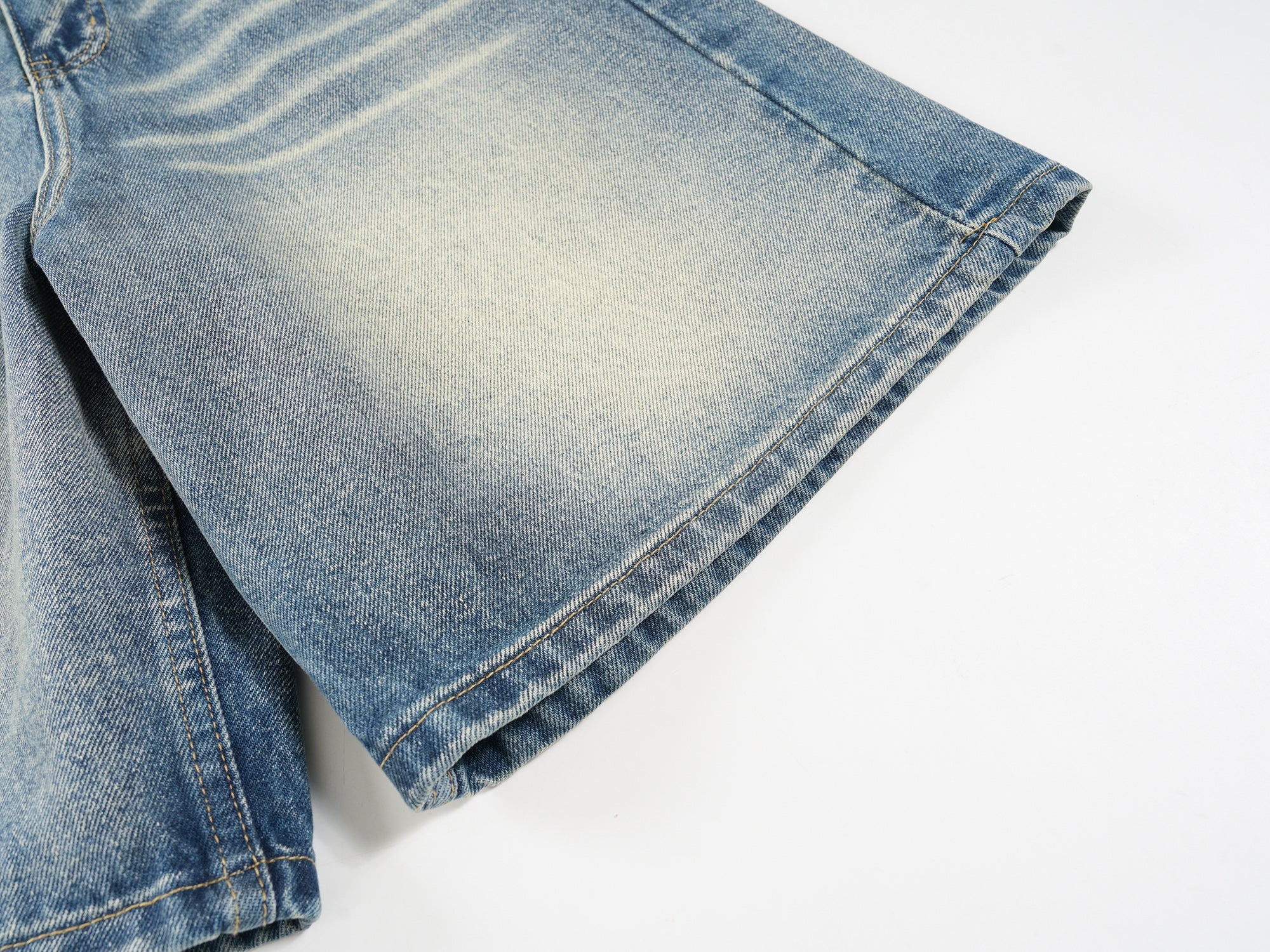 Omirad Faded Wide-Leg Denim Shorts | Vintage Wash Streetwear