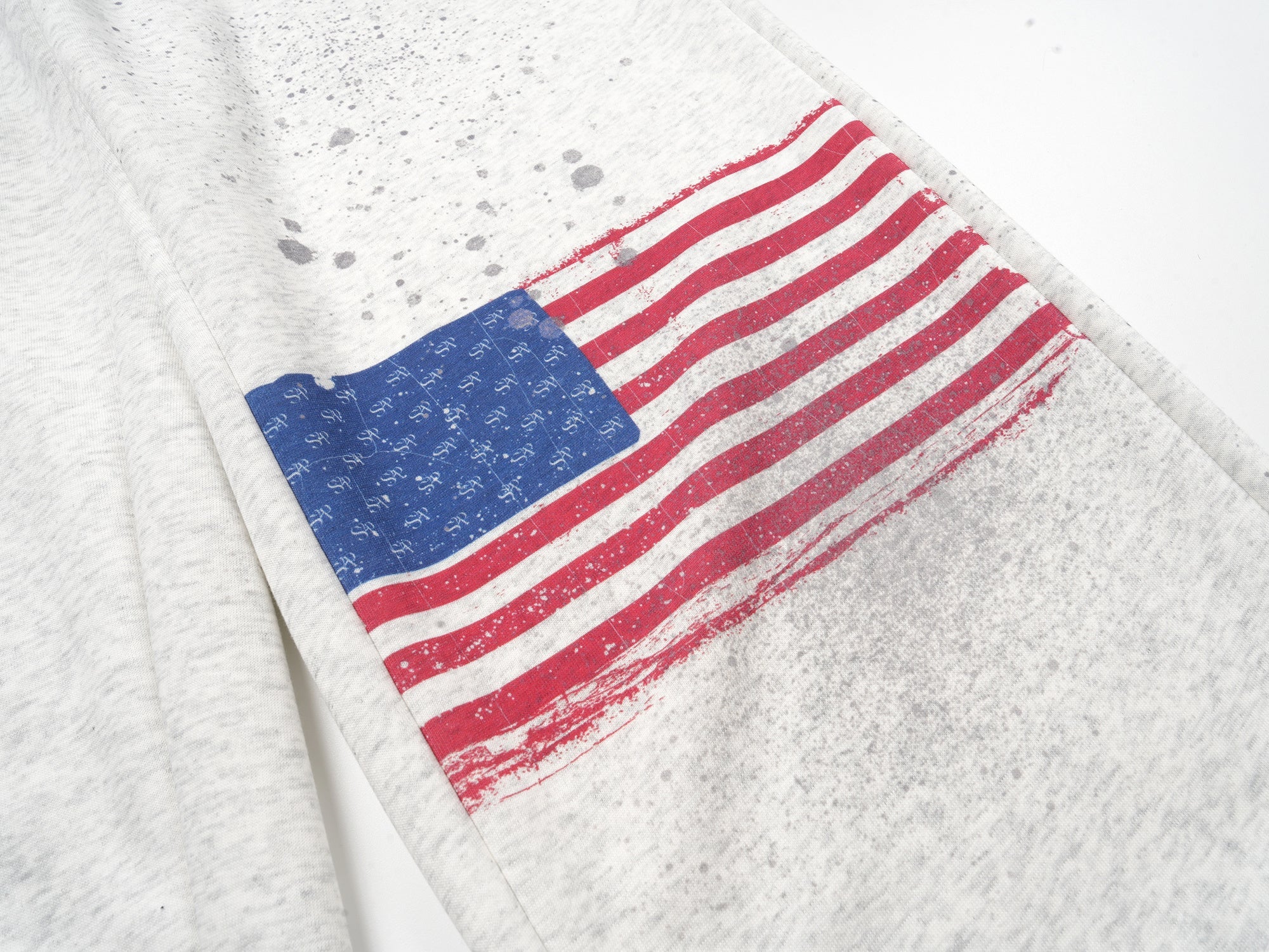 USA Flag Print Wide-Leg Sweatpants | Vintage Streetwear