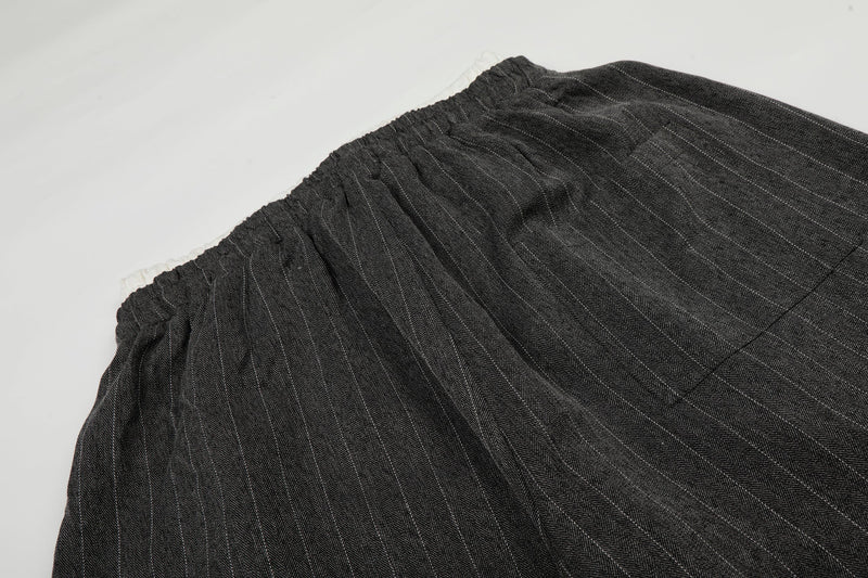 Omirad Pinstripe Wide-Leg Track Pants | Relaxed Fit