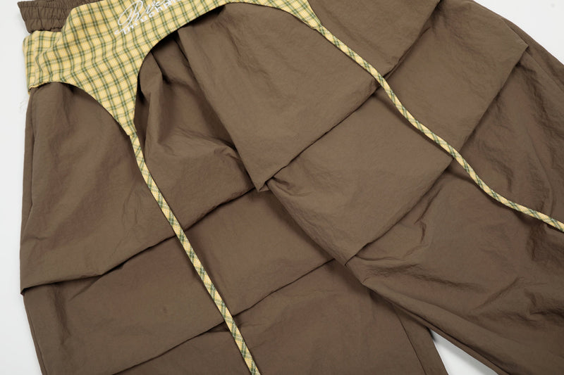 Omirad Layered Patchwork Parachute Pants | Wide-Leg Y2K