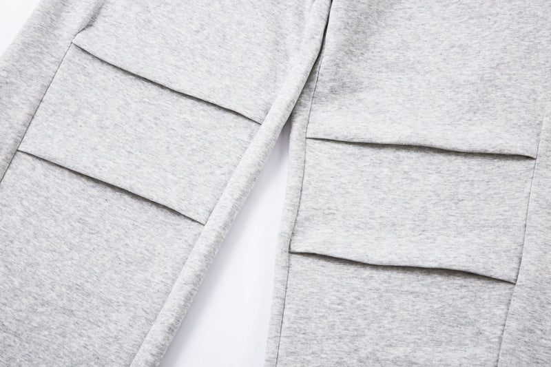Omirad Embroidered Multi-Pocket Wide-Leg Cargo Sweatpants