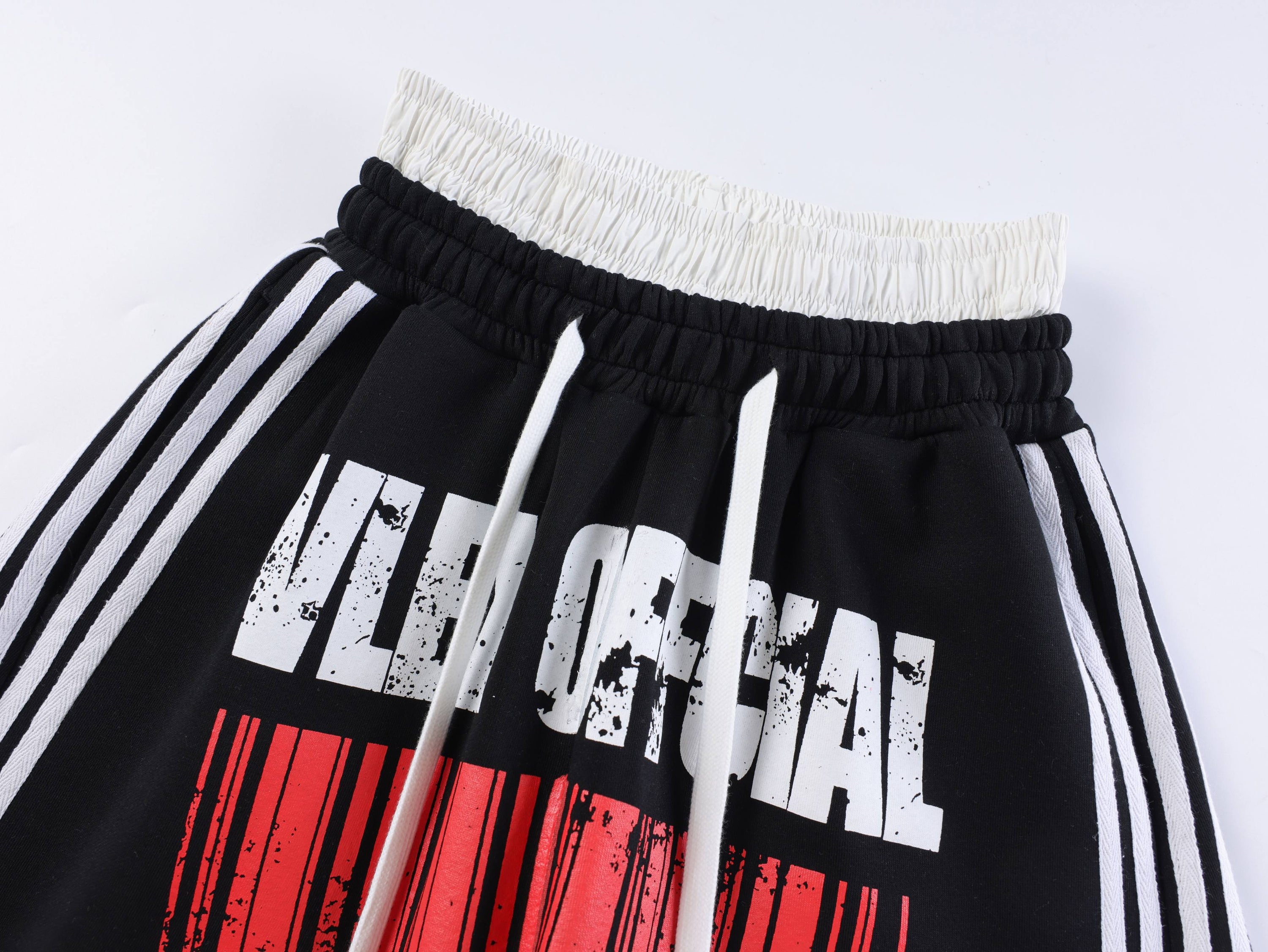 Barcode Graphic Wide-Leg Sweatpants | Streetwear Joggers