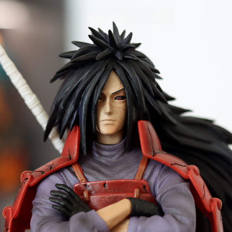 Madara Uchiha Action Figure - รุ่น Collector 42 ซม. | รูปปั้นอนิเมะโดยละเอียดพร้อมฐานดาบและน้ำเอฟเฟกต์