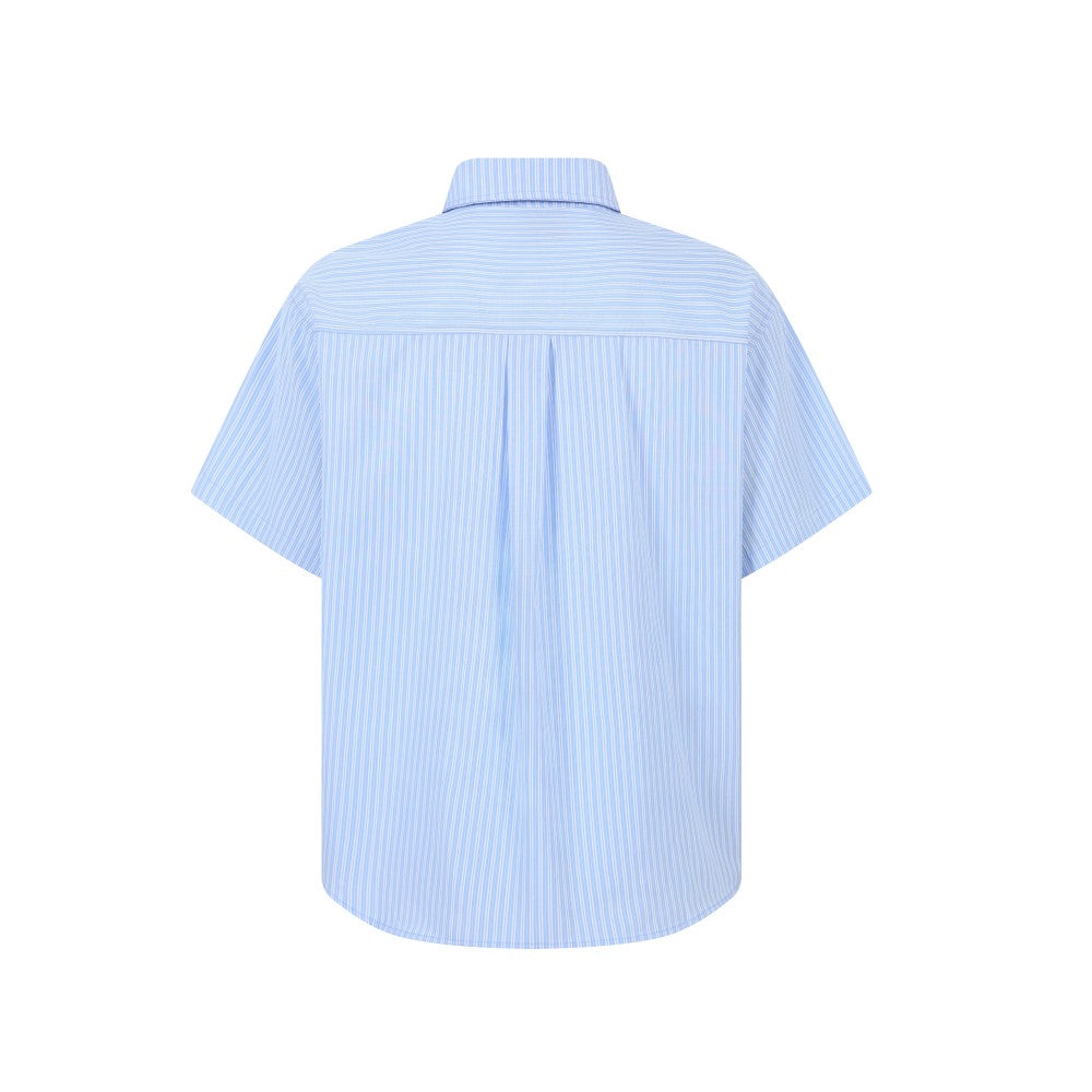 Omirad Puppy For You Striped Boxy Short-Sleeve Shirt