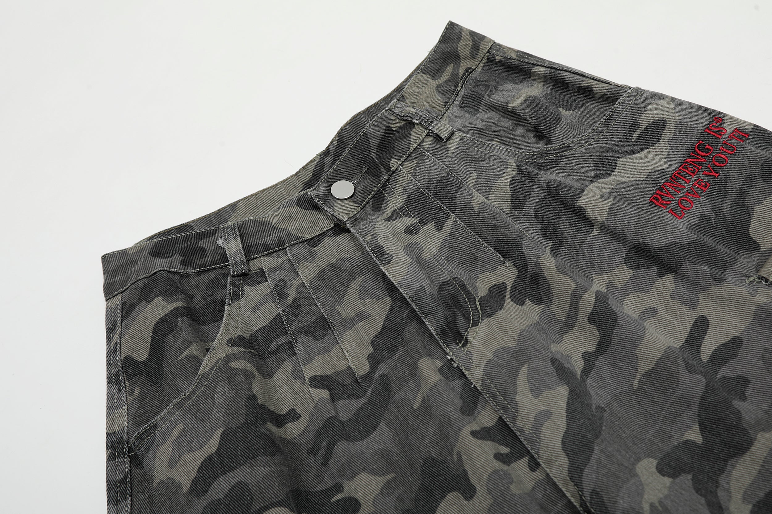 Omirad Camo Wide-Leg Cargo Shorts | Streetwear Baggy Fit