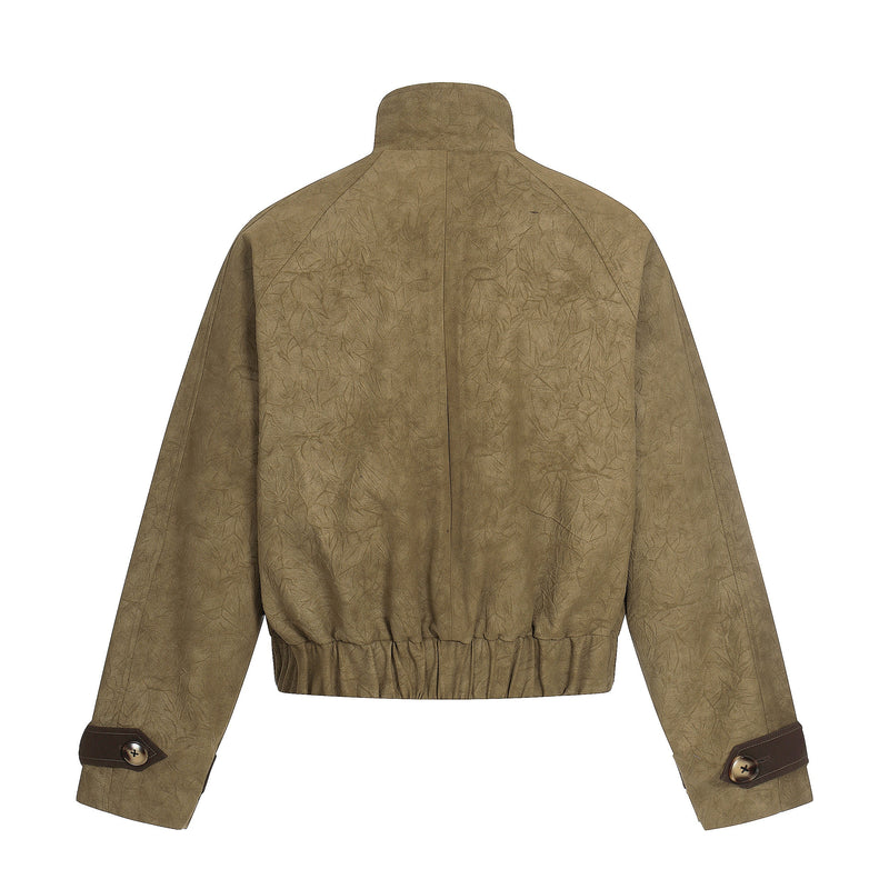 Omirad Textured Utility Jacket | Metal Clasp Streetwear