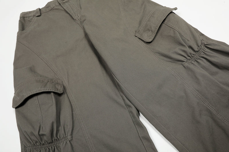 Omirad Parachute Cargo Curved Pants | Wide-Leg Cotton