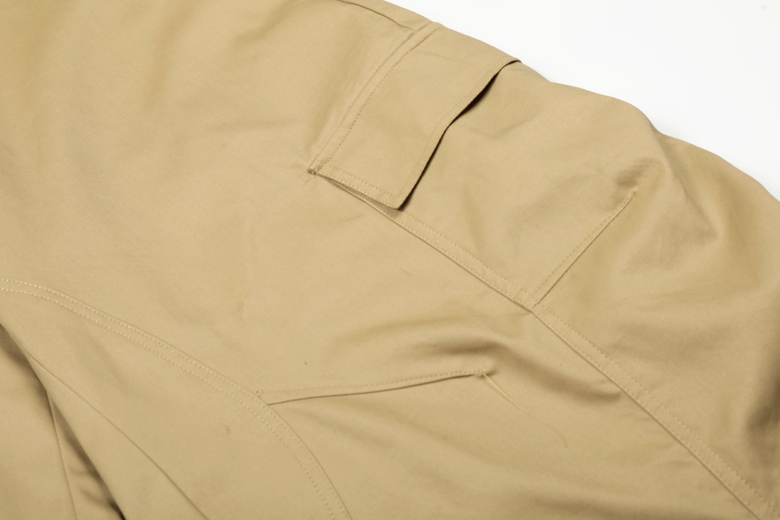 Omirad Curved Seam Cargo Pants – Khaki Wide Leg
