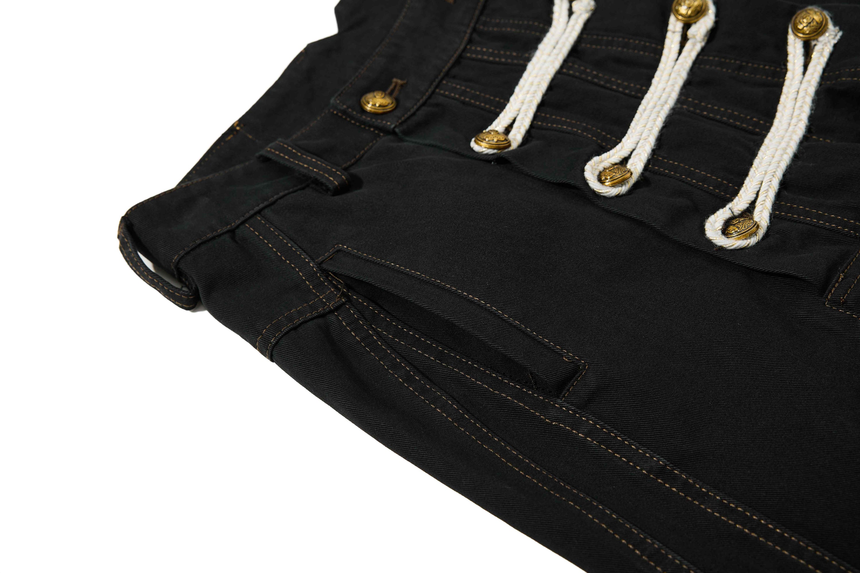 Military Rope Wide-Leg Pants | 100% Cotton Streetwear
