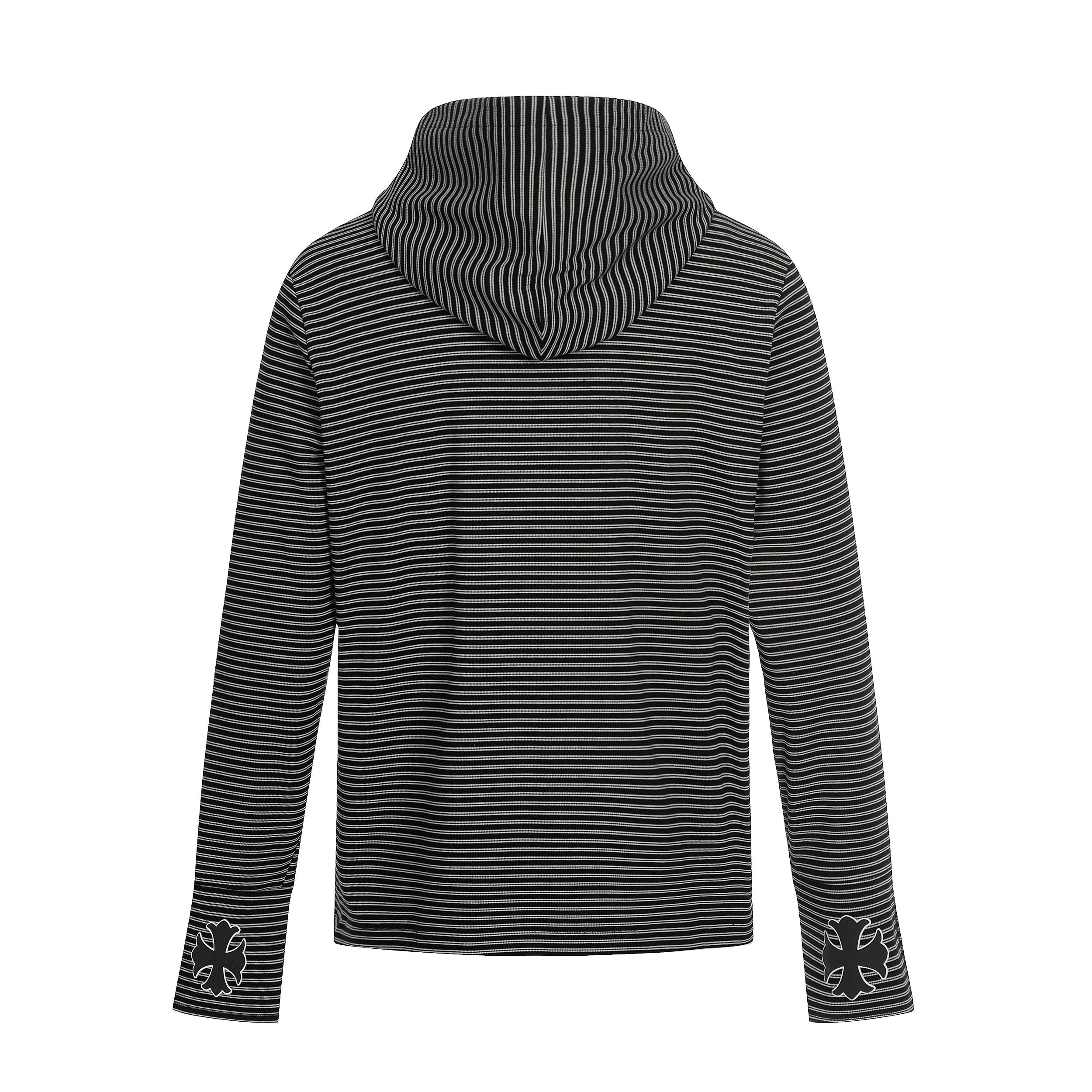 Omirad Striped Graphic Zip Hoodie | Bold Streetwear