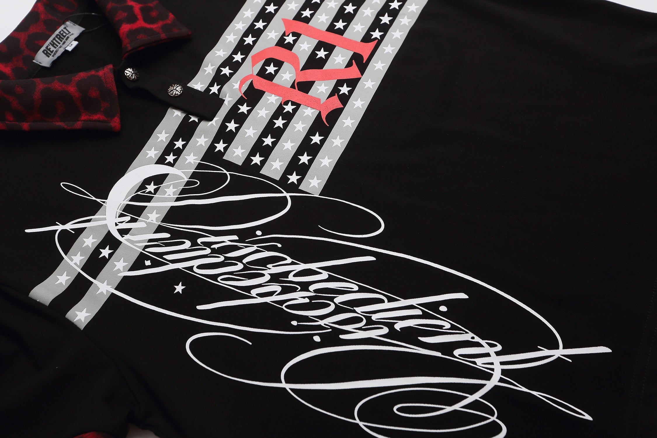 Leopard Collar Graphic Polo Shirt | Y2K Streetwear R1