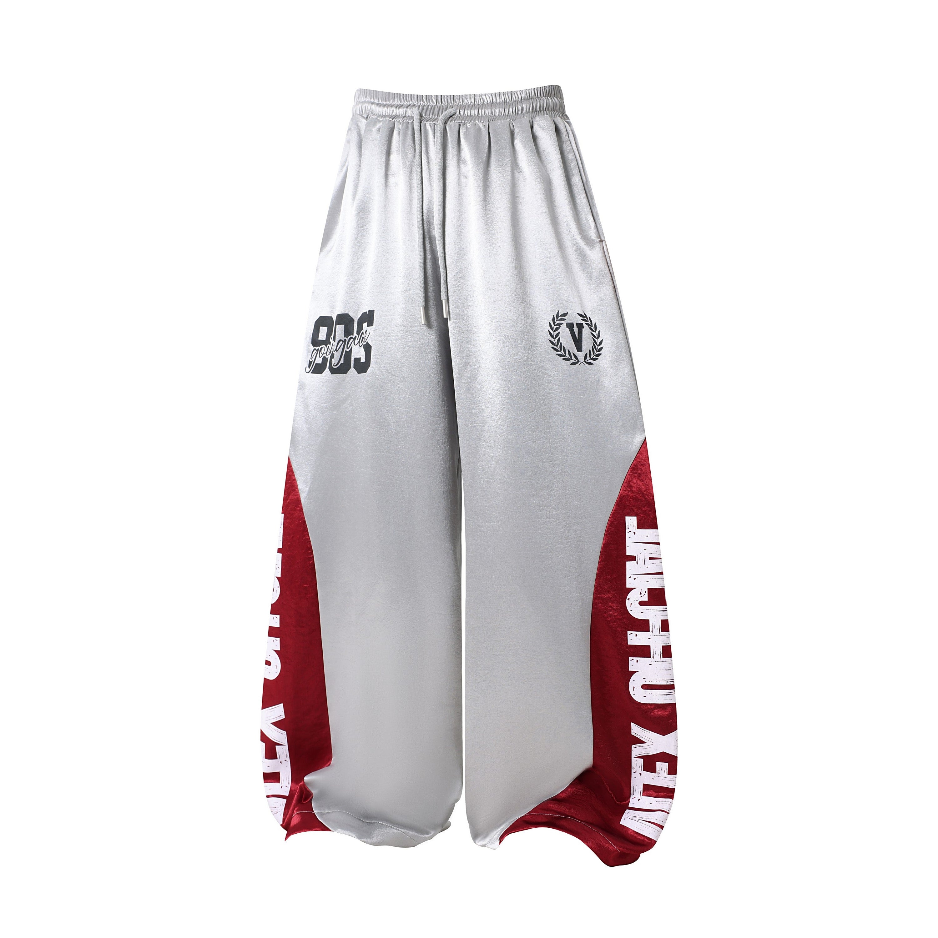 Contrast Panel Ultra Wide-Leg Sweatpants | Y2K Streetwear