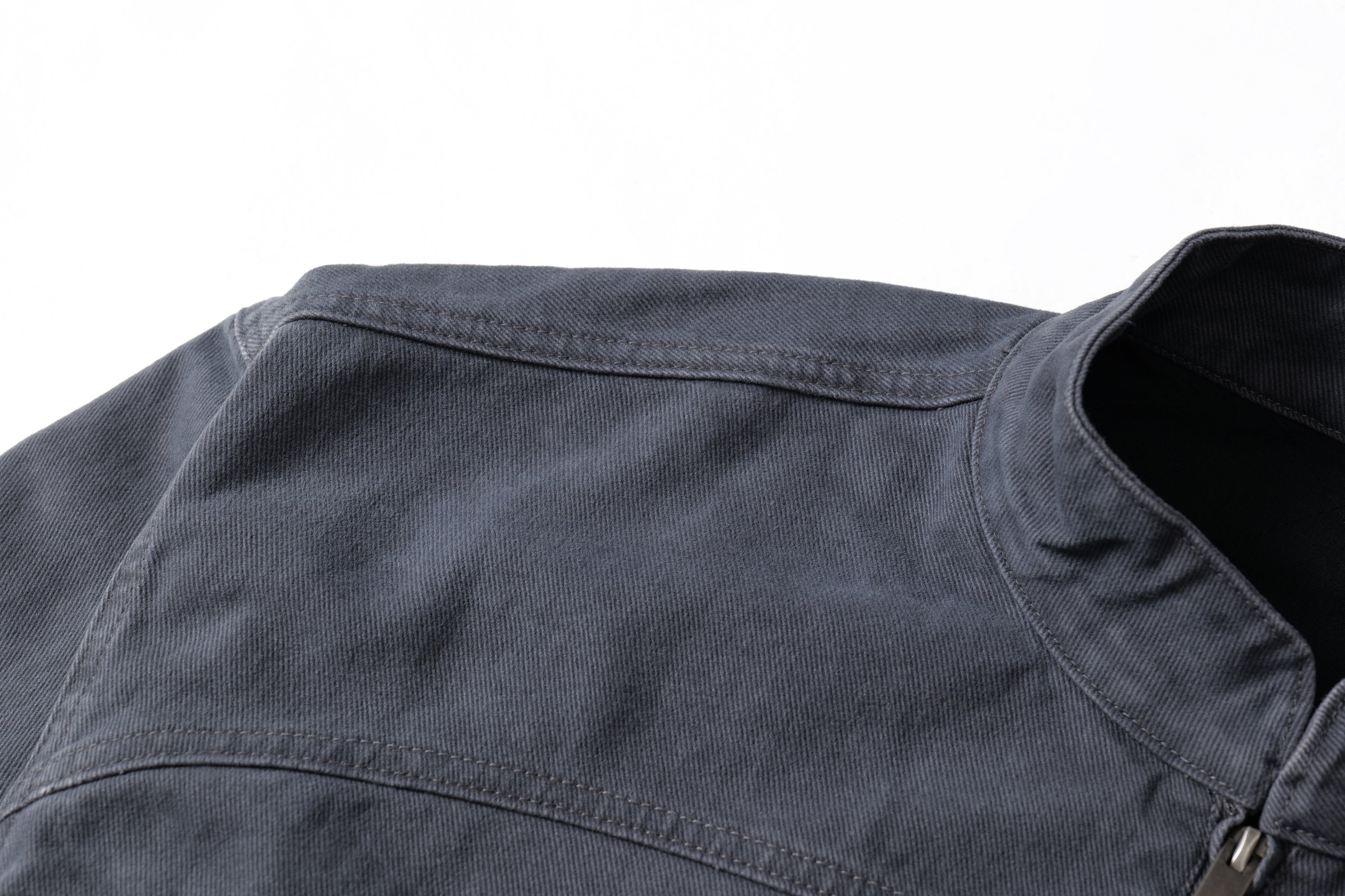 Washed Curved-Panel Bomber Jacket | Relaxed Fit Cotton