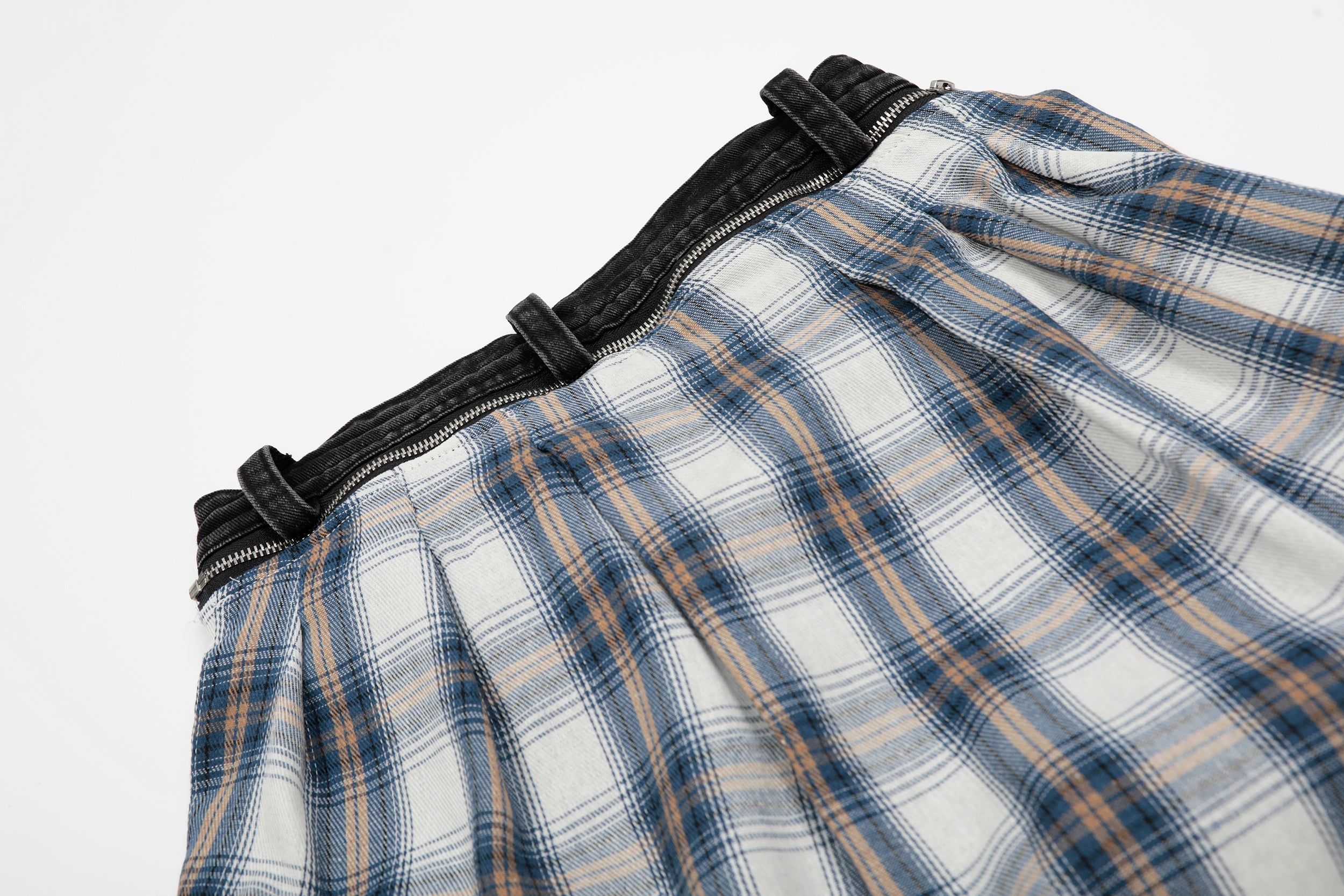 Omirad Layered Plaid Skirt-Pants | Deconstructed Streetwear