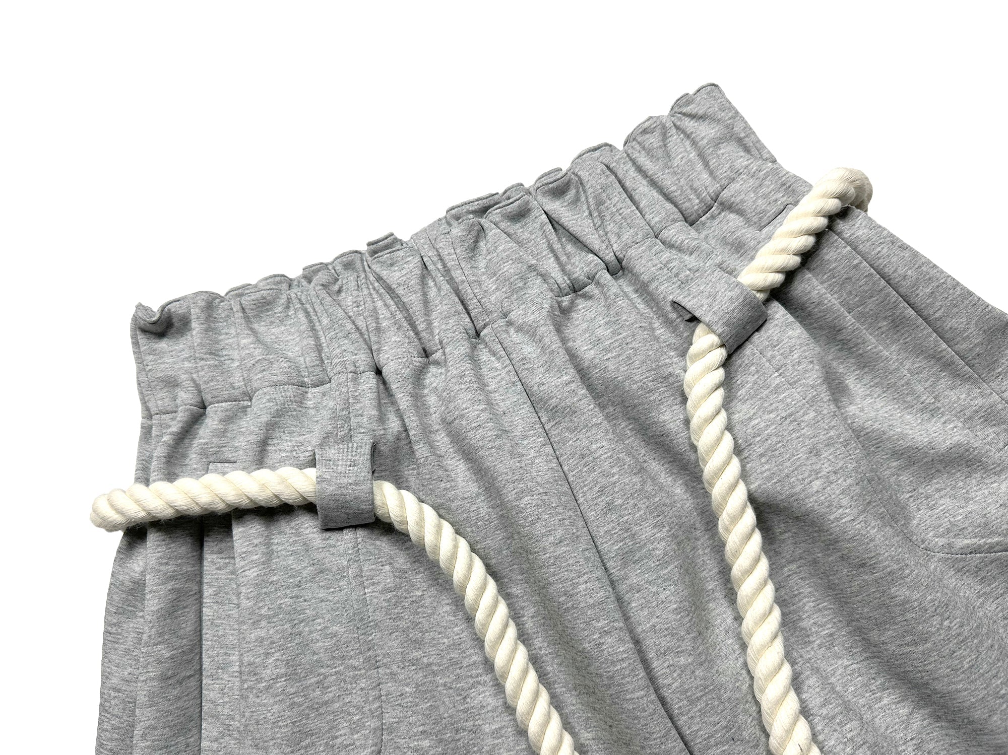 Omirad Rope-Tie Sculpted Wide-Leg Sweatpants | SEAKOFF