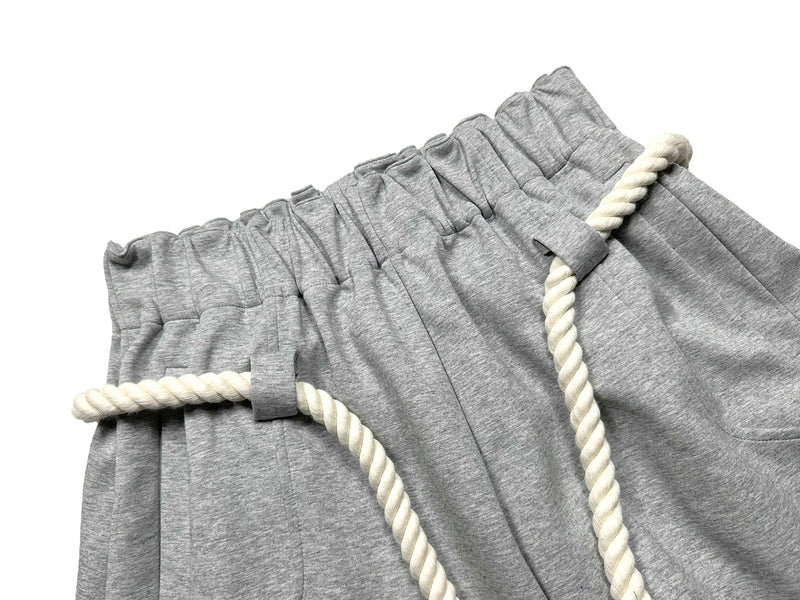 Omirad Rope-Tie Sculpted Wide-Leg Sweatpants | SEAKOFF
