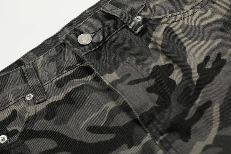 Omirad Shadow Camo Cargo Pants | Wide-Leg Streetwear