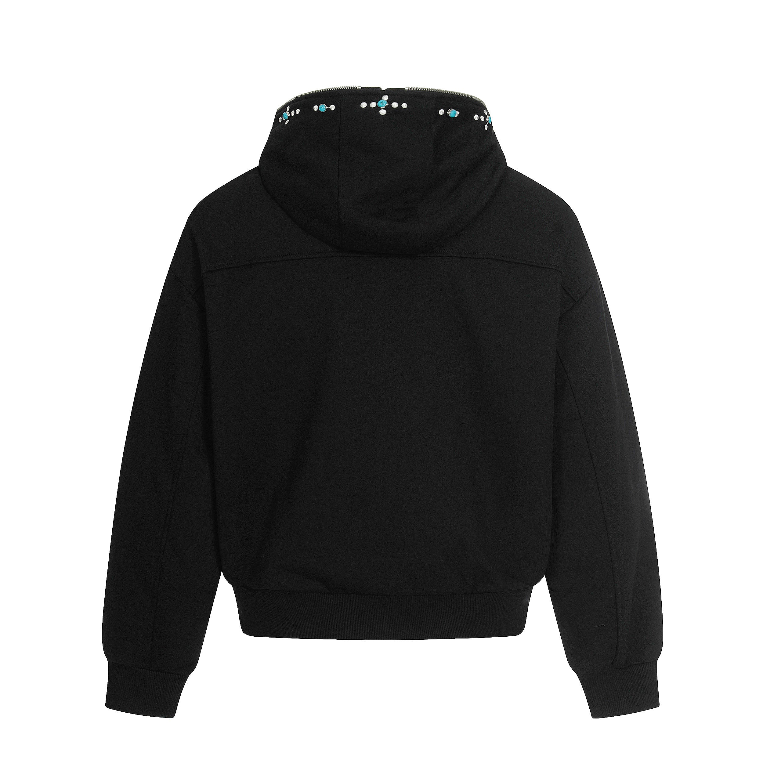 Omirad Minimal Dot-Detail Zip Hoodie | Streetwear Staple