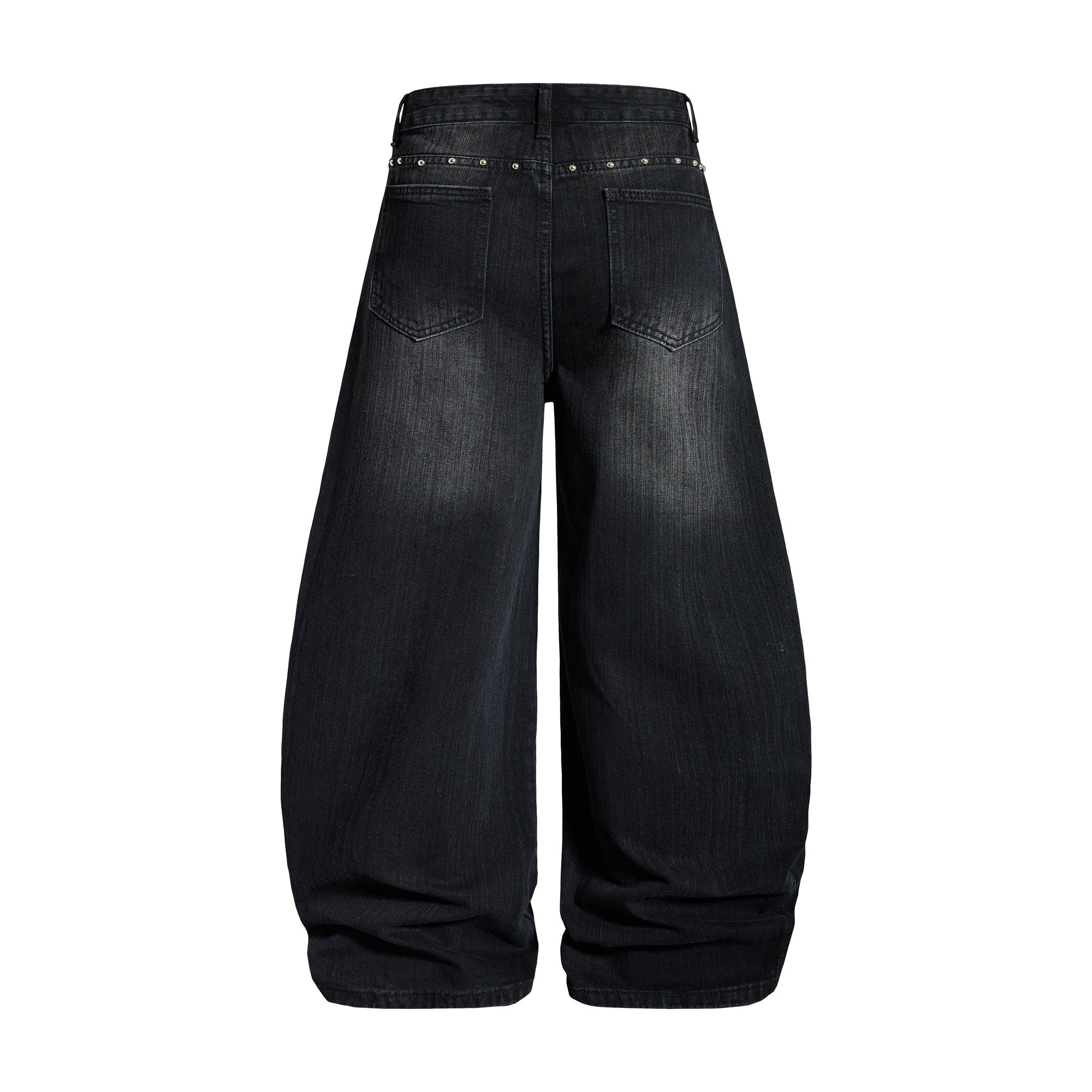 Studded Panel Wide-Leg Denim Jeans | Streetwear Fit