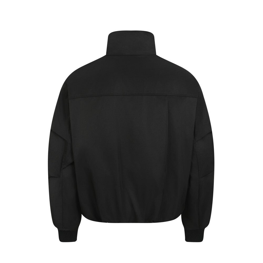 High-Neck Minimal Bomber Jacket | Clean Streetwear Essential