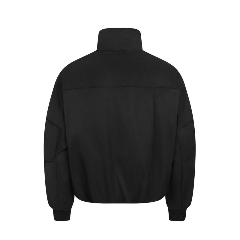 High-Neck Minimal Bomber Jacket | Clean Streetwear Essential