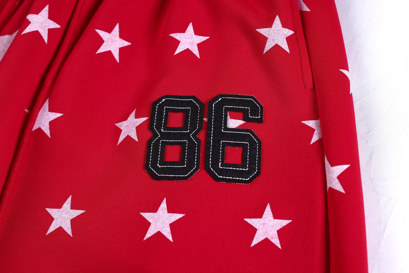 Starfield Wide-Leg Sweatpants | All-Over Star Print Streetwear