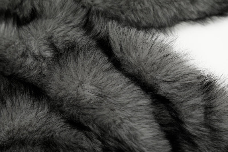 Reversible Faux Fur & Suede Hooded Bomber Jacket