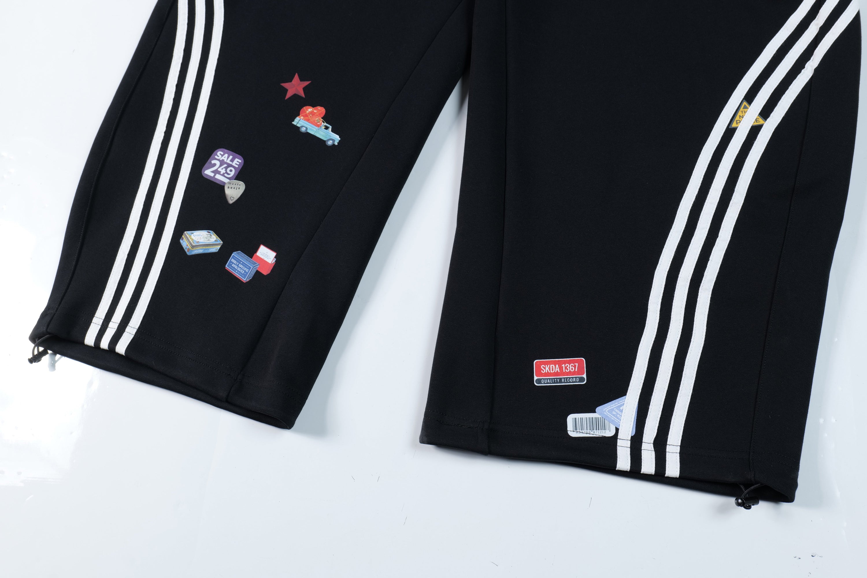Omirad Patch Graphic Track Pants | Wide-Leg Streetwear