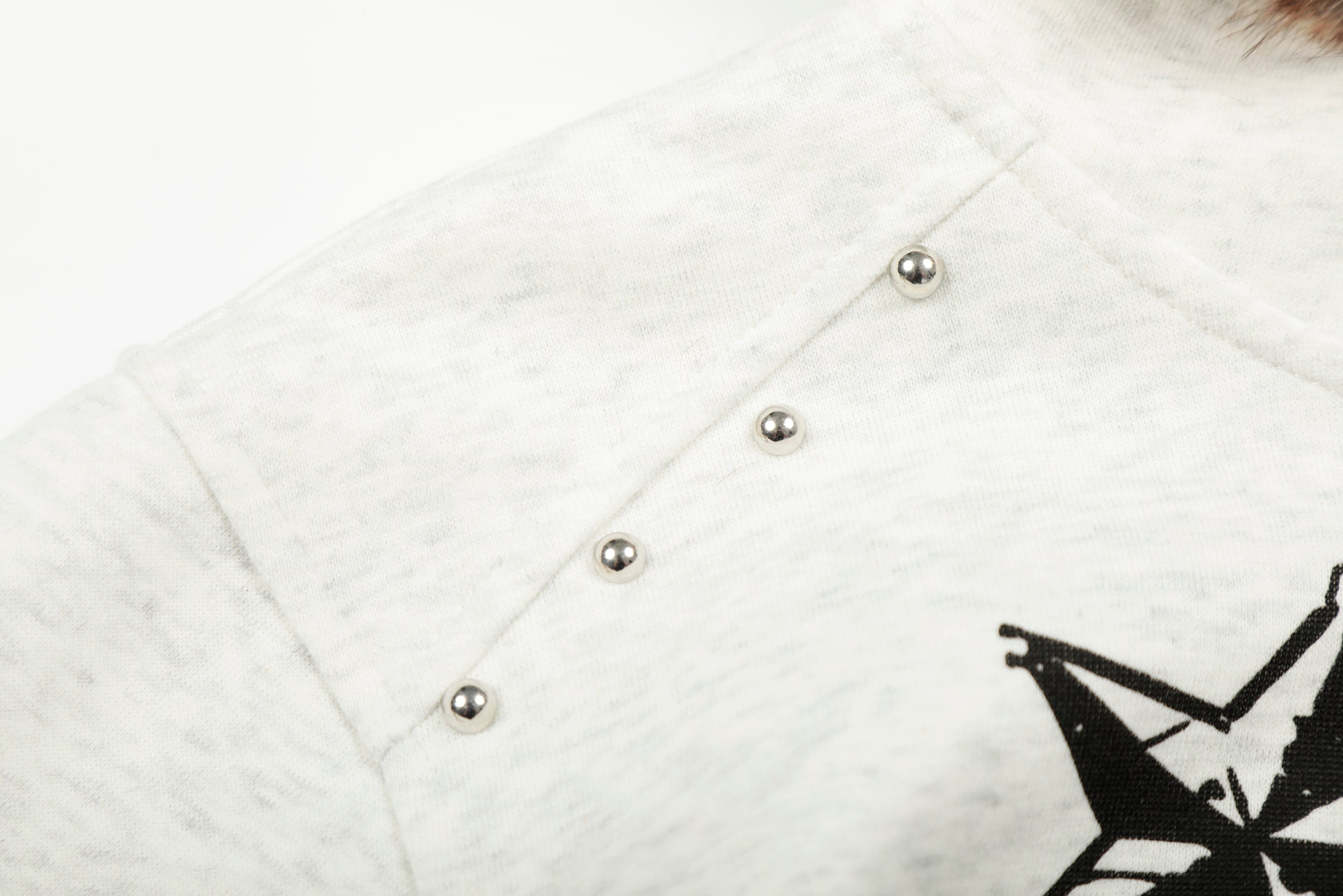 Faux-Fur Collar Anime Graphic Zip Hoodie | Studded Streetwear
